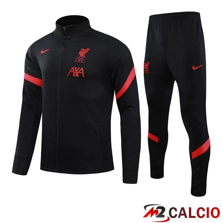 Insieme Tuta Calcio - Giacca FC Liverpool Nero 2021/2022