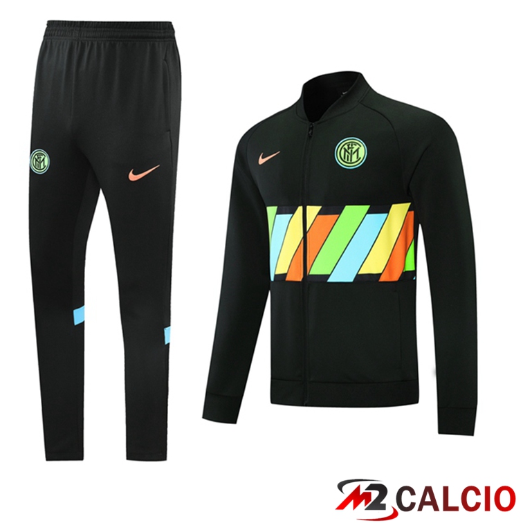 Insieme Tuta Calcio - Giacca Inter Milan Nero 2021/2022
