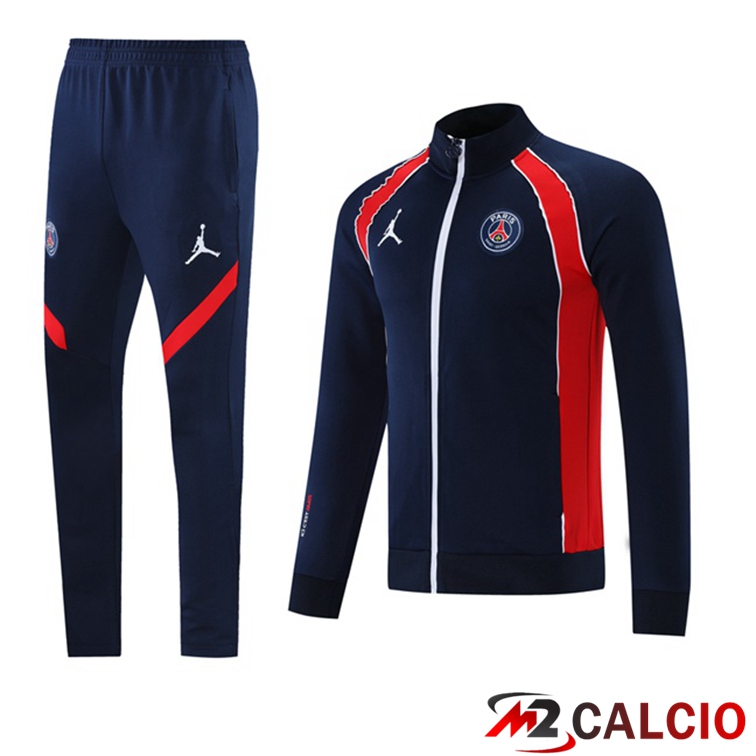 Insieme Tuta Calcio - Giacca Jordan PSG Blu Reale 2021/2022