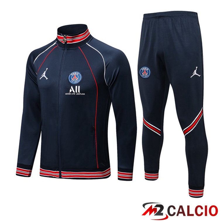 Insieme Tuta Calcio - Giacca Jordan PSG Blu Reale 2021/2022