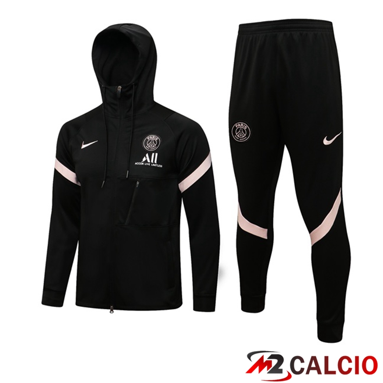 Giacca Con Cappuccio Tuta Paris PSG Nero 2021/2022