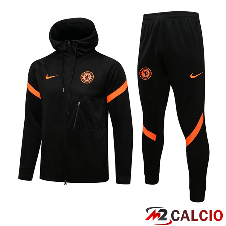 Giacca Con Cappuccio Tuta FC Chelsea Nero 2021/2022