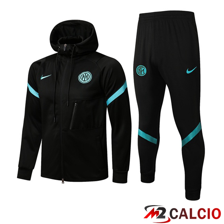 Giacca Con Cappuccio Tuta Inter Milan Nero 2021/2022