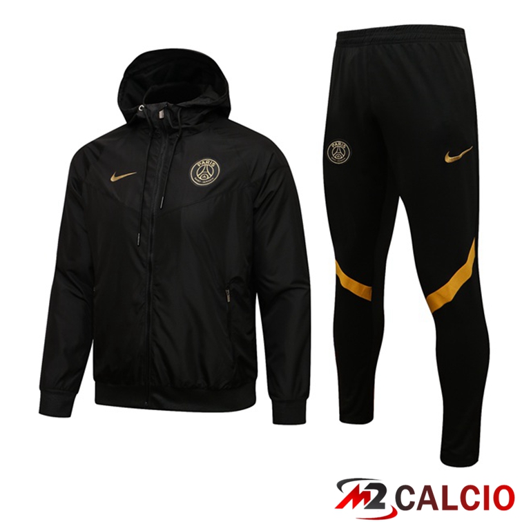 Giacca Con Cappuccio Tuta Paris PSG Nero 2021/2022