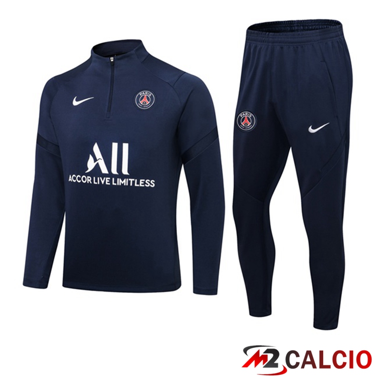 Insieme Tuta Calcio Paris PSG Blu Reale 2021/2022
