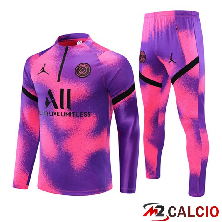 Insieme Tuta Calcio Jordan PSG Viola 2021/2022