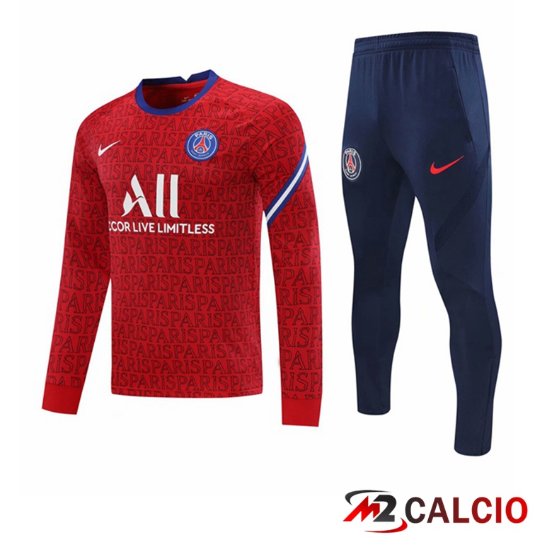 Insieme Tuta Calcio Paris PSG Rosso 2021/2022