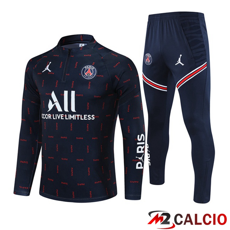 Insieme Tuta Calcio Jordan PSG Blu Reale 2021/2022