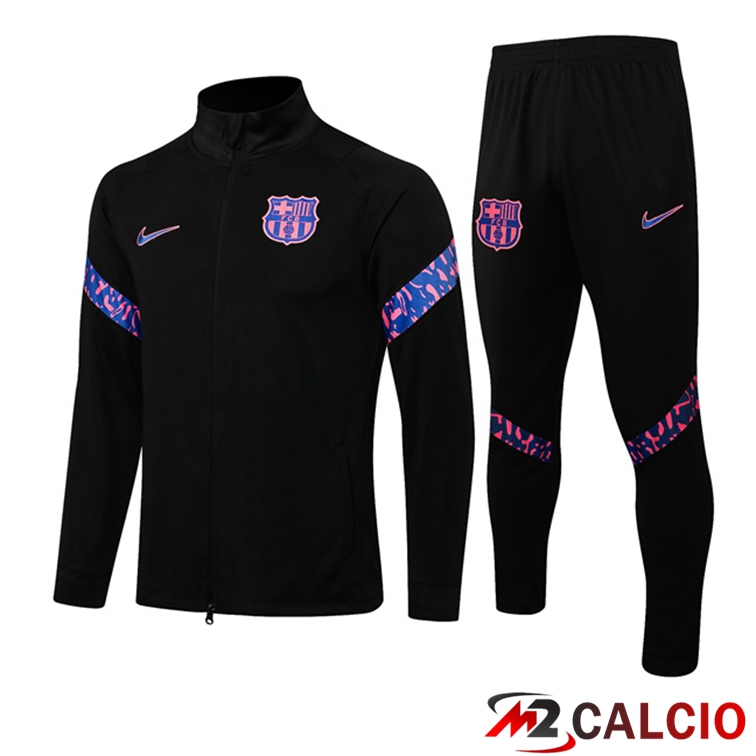 Insieme Tuta Calcio - Giacca FC Barcellona Nero 2021/2022