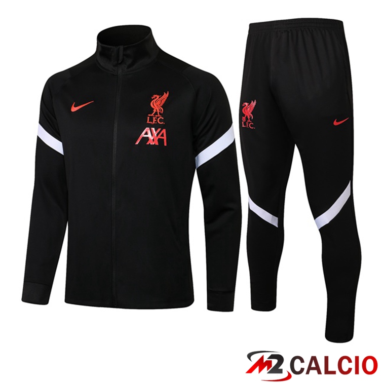 Insieme Tuta Calcio - Giacca FC Liverpool Nero 2021/2022