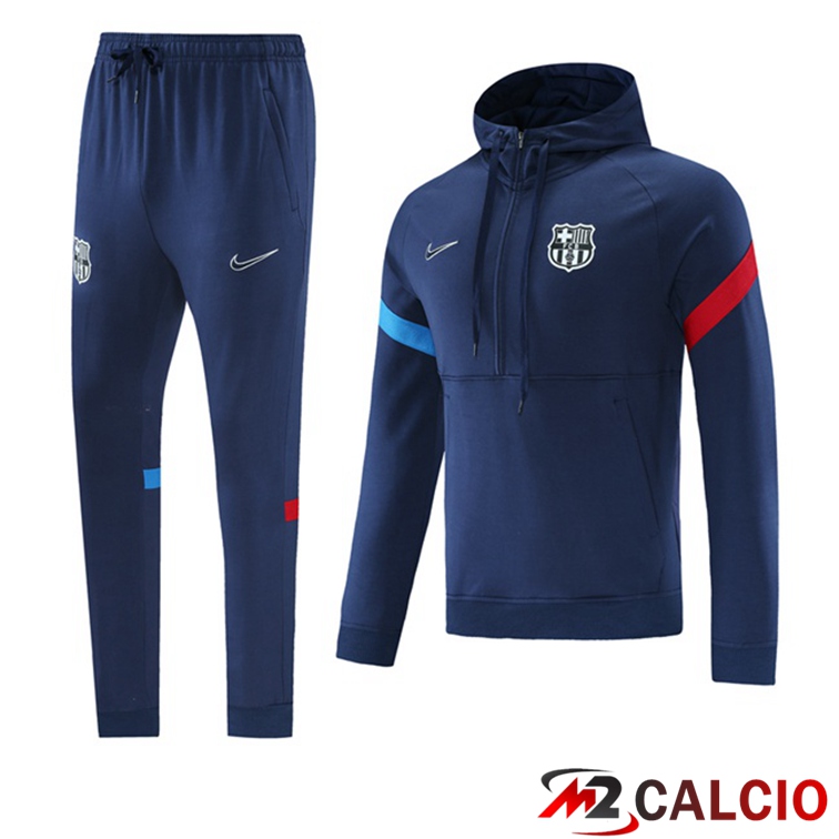 Giacca Con Cappuccio Tuta FC Barcellona Blu 2021/2022