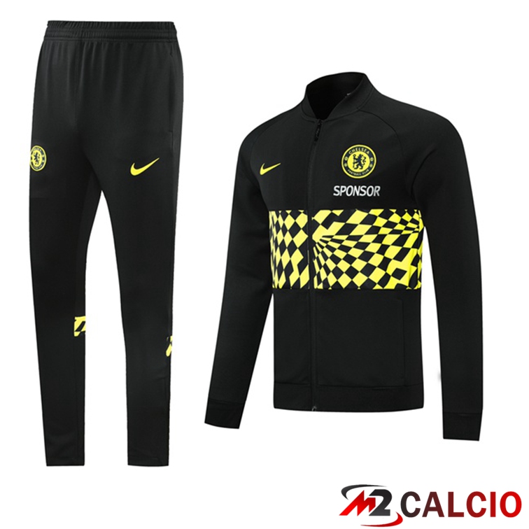 Insieme Tuta Calcio - Giacca FC Chelsea Giallo Nero 2021/2022
