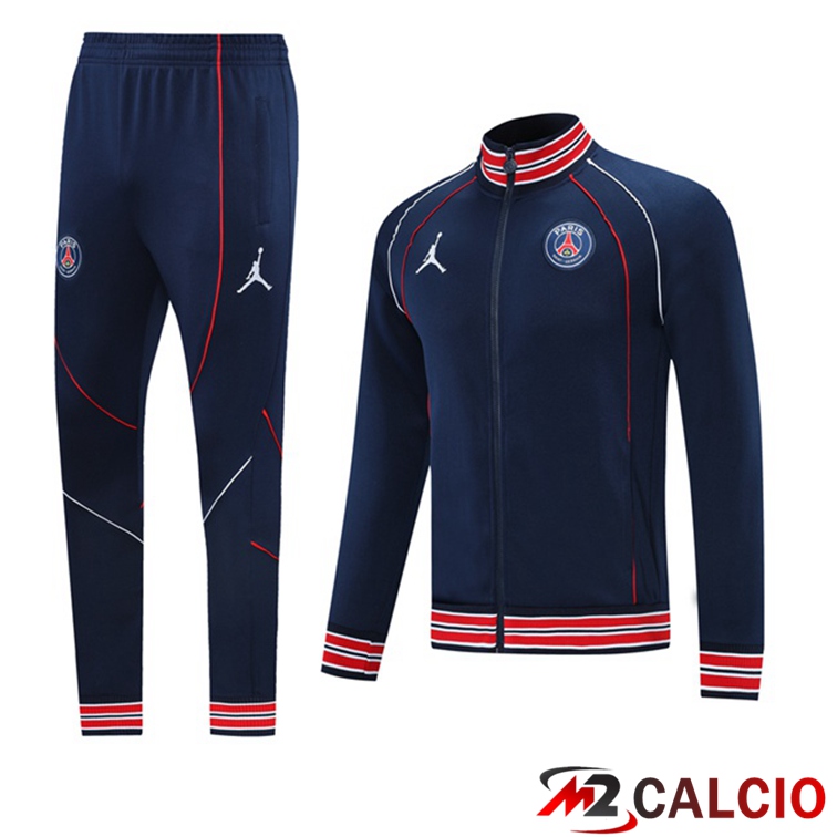 Insieme Tuta Calcio - Giacca Jordan PSG Blu Reale 2021/2022