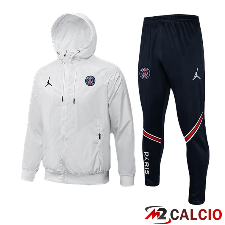 Giacca Con Cappuccio Tuta Jordan PSG Bianco 2021/2022