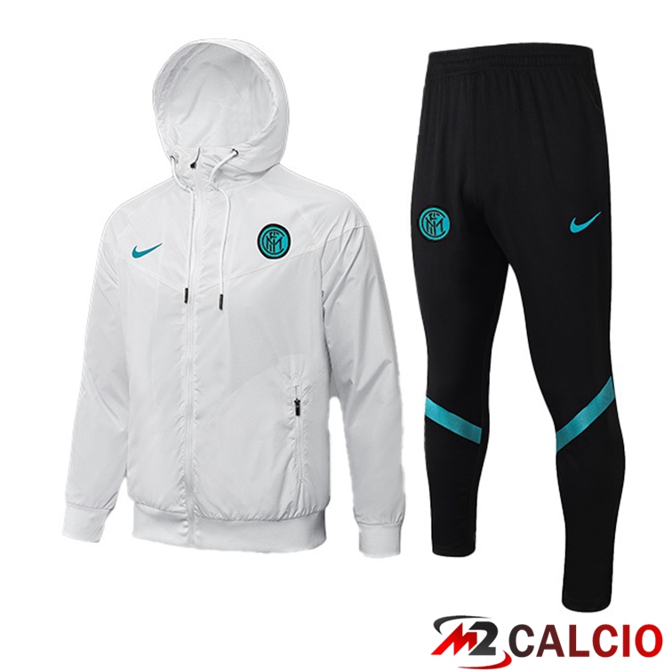 Giacca Con Cappuccio Tuta Inter Milan Bianco 2021/2022