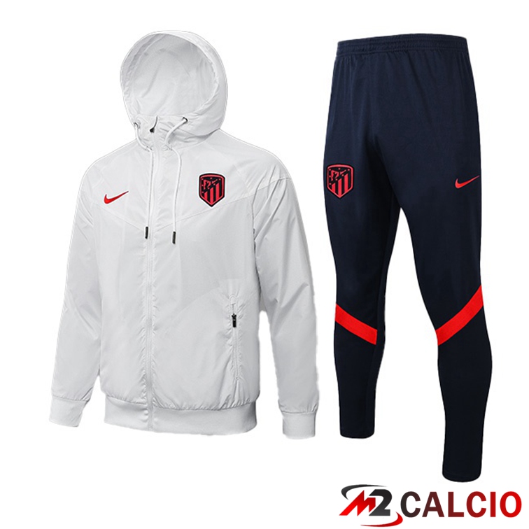Giacca Con Cappuccio Tuta Atletico Madrid Bianco 2021/2022