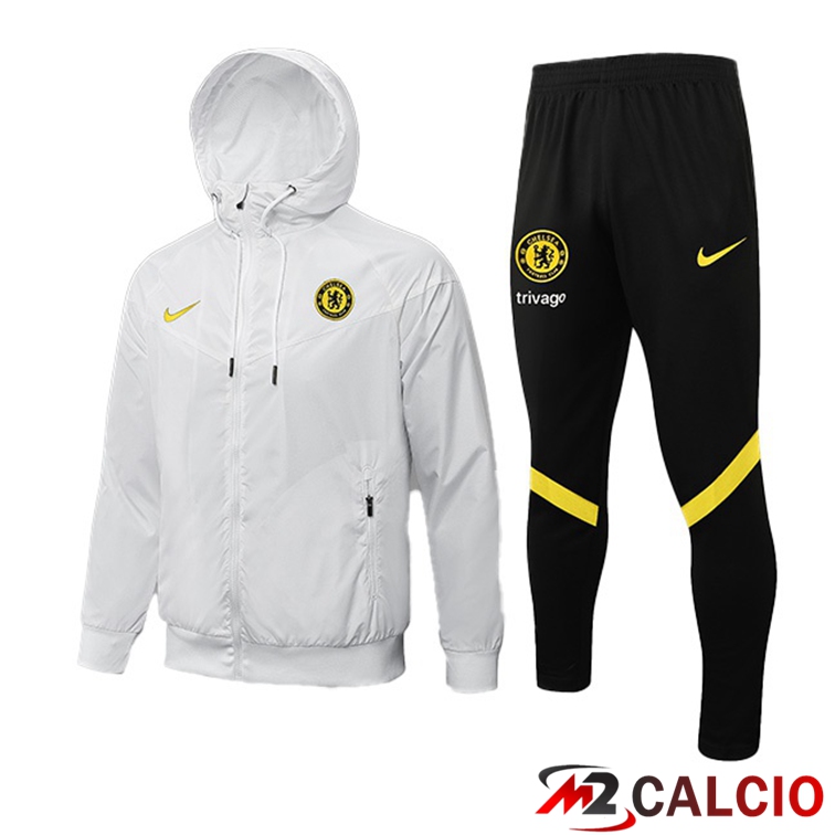 Giacca Con Cappuccio Tuta FC Chelsea Bianco 2021/2022
