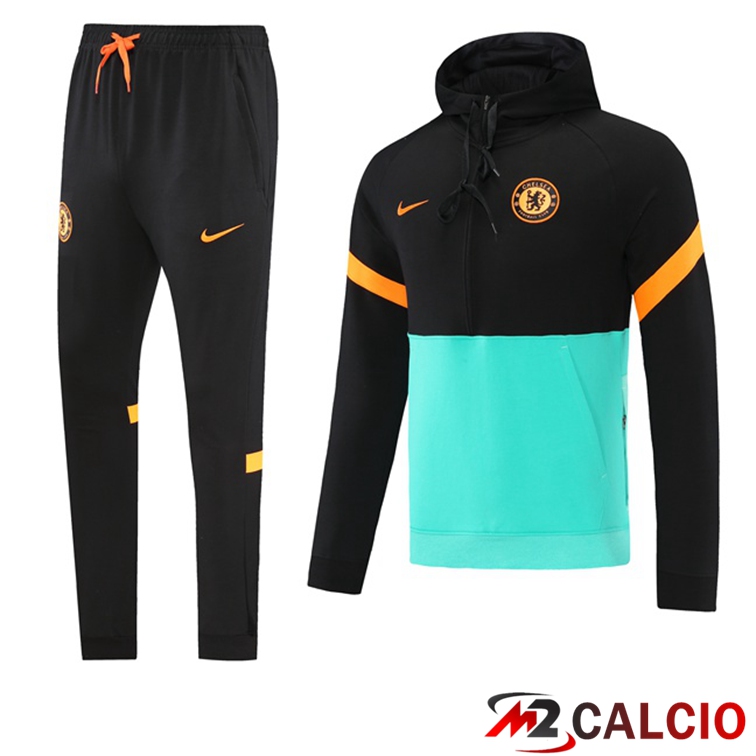 Giacca Con Cappuccio Tuta FC Chelsea Nero Verde 2021/2022