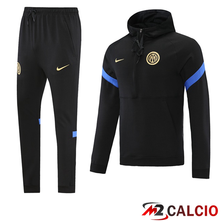 Giacca Con Cappuccio Tuta Inter Milan Nero 2021/2022