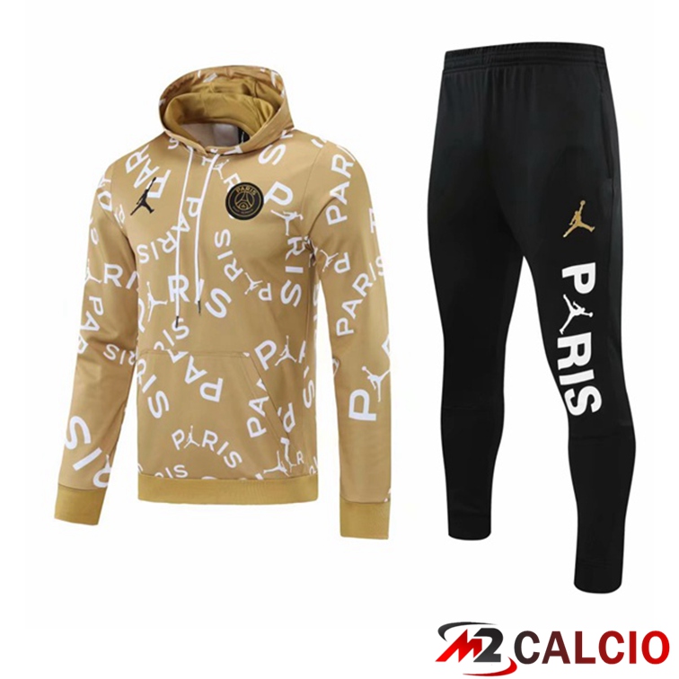 Giacca Con Cappuccio Tuta Jordan PSG Giallo 2021/2022