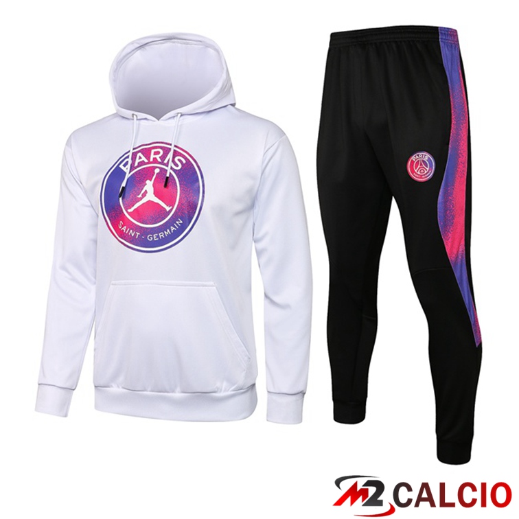 Giacca Con Cappuccio Tuta Jordan PSG Bianco Viola 2021/2022