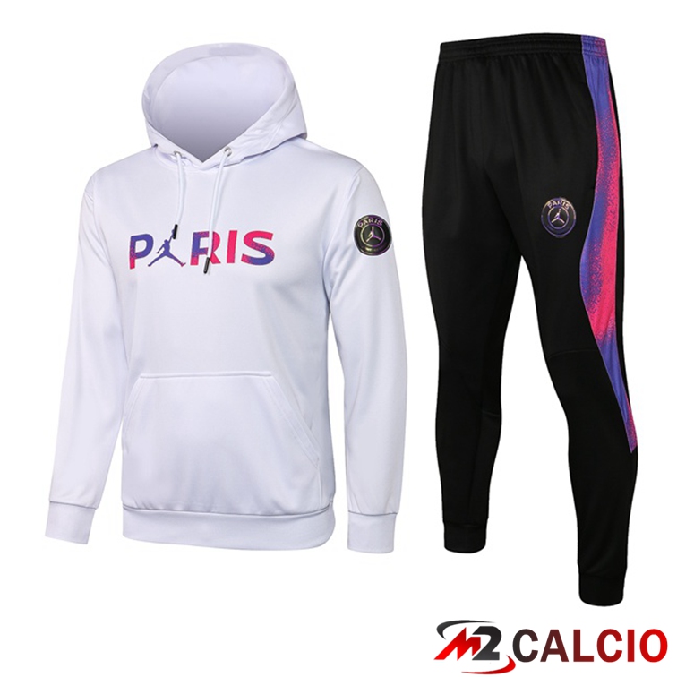 Giacca Con Cappuccio Tuta Jordan PSG Bianco Viola 2021/2022