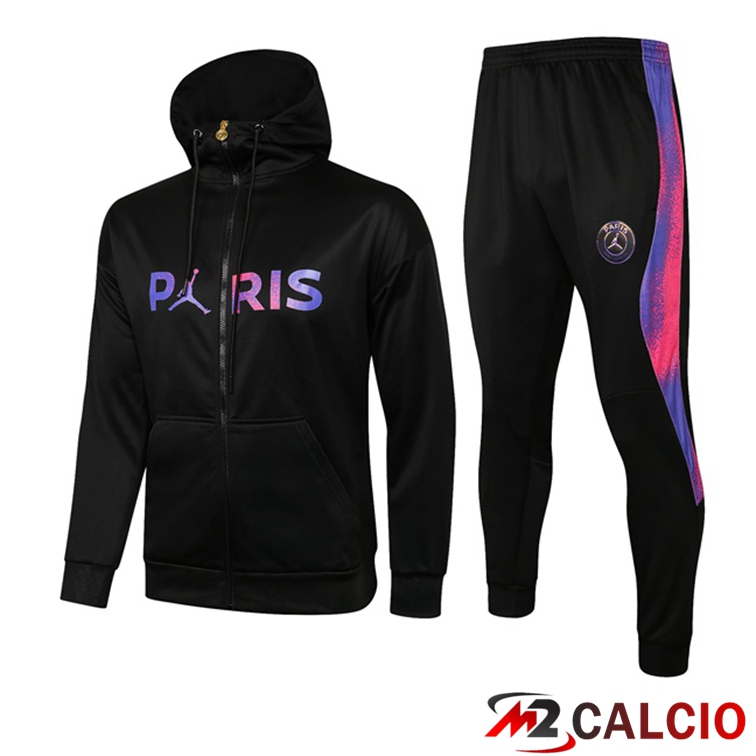Giacca Con Cappuccio Tuta Jordan PSG Nero Viola 2021/2022