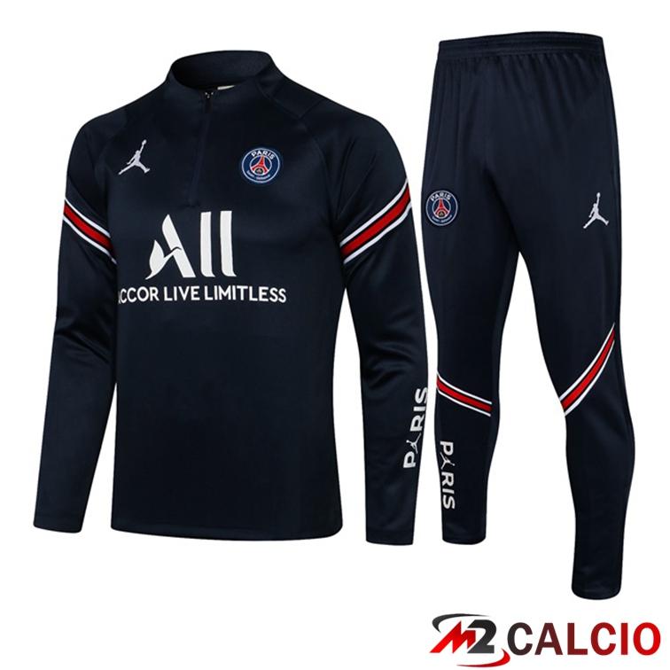 Insieme Tuta Calcio Jordan PSG Blu Reale 2021/2022