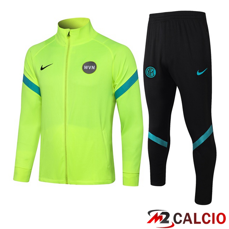 Insieme Tuta Calcio - Giacca Inter Milan Verde 2021/2022