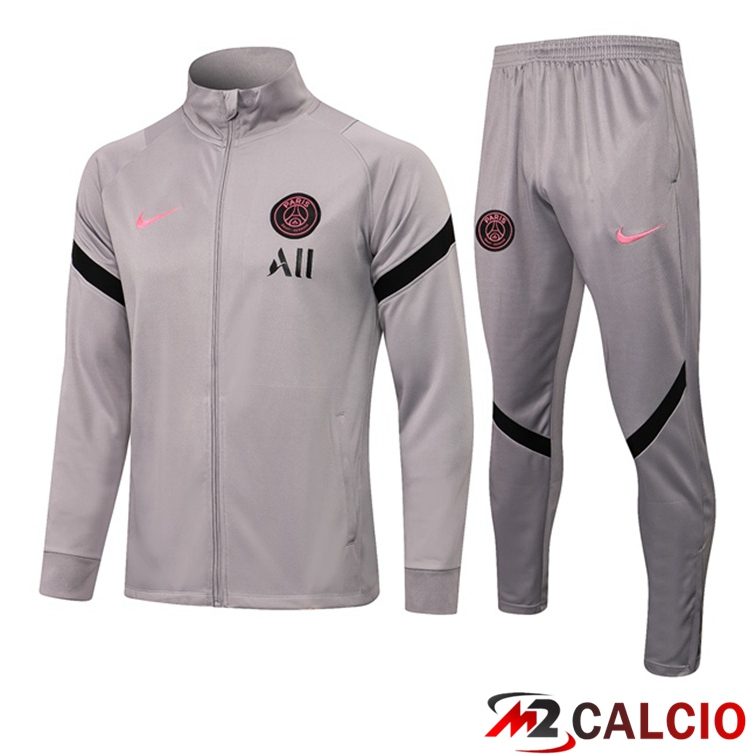 Insieme Tuta Calcio - Giacca Paris PSG Grigio 2021/2022