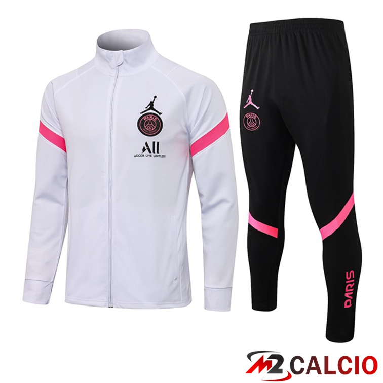 Insieme Tuta Calcio - Giacca Jordan PSG Bianco 2021/2022