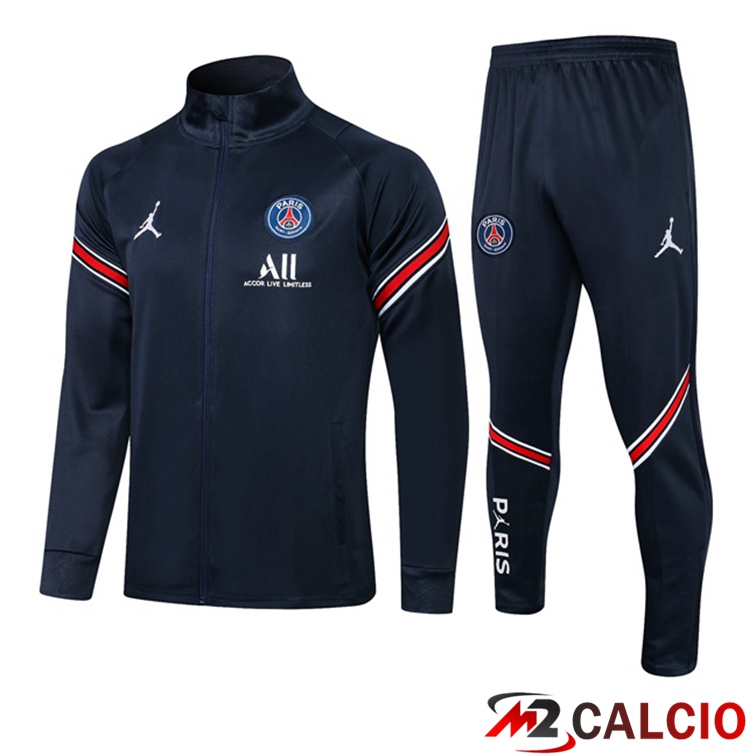Insieme Tuta Calcio - Giacca Jordan PSG Blu Reale 2021/2022