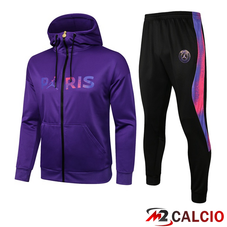 Giacca Con Cappuccio Tuta Jordan PSG Viola 2021/2022