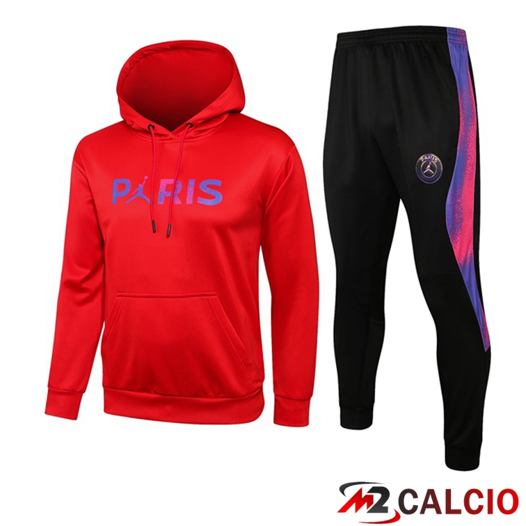 Giacca Con Cappuccio Tuta Jordan PSG Rosso 2021/2022