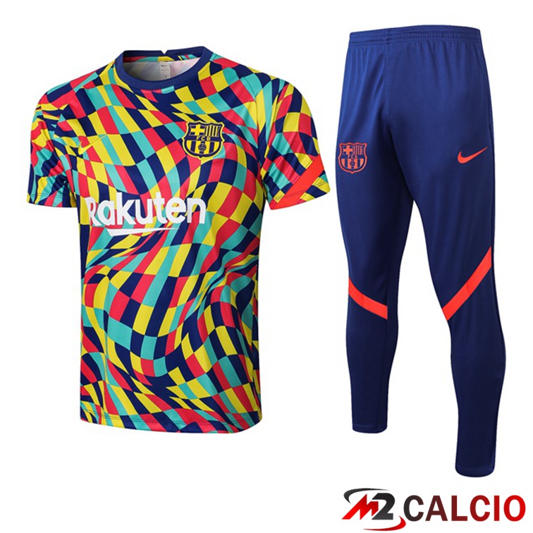 Maglia Allenamento FC Barcellona + Pantaloni Giallo Blu 2021/2022