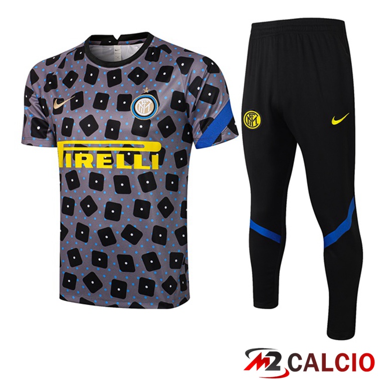 Maglia Allenamento Inter Milan + Pantaloni Grigio Nero 2021/2022