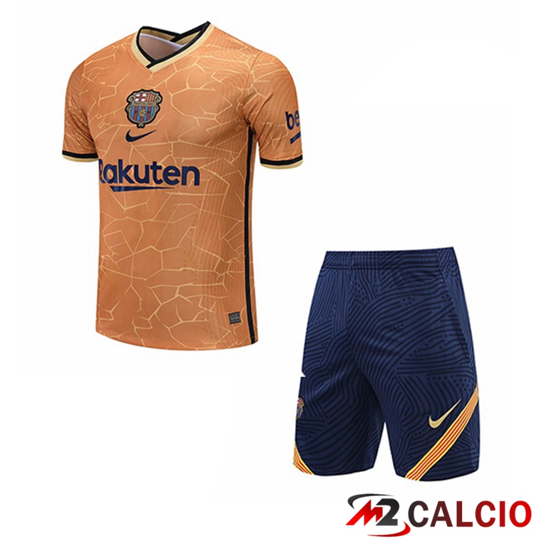 Maglia Allenamento FC Barcellona + Pantaloncini Giallo 2021/2022