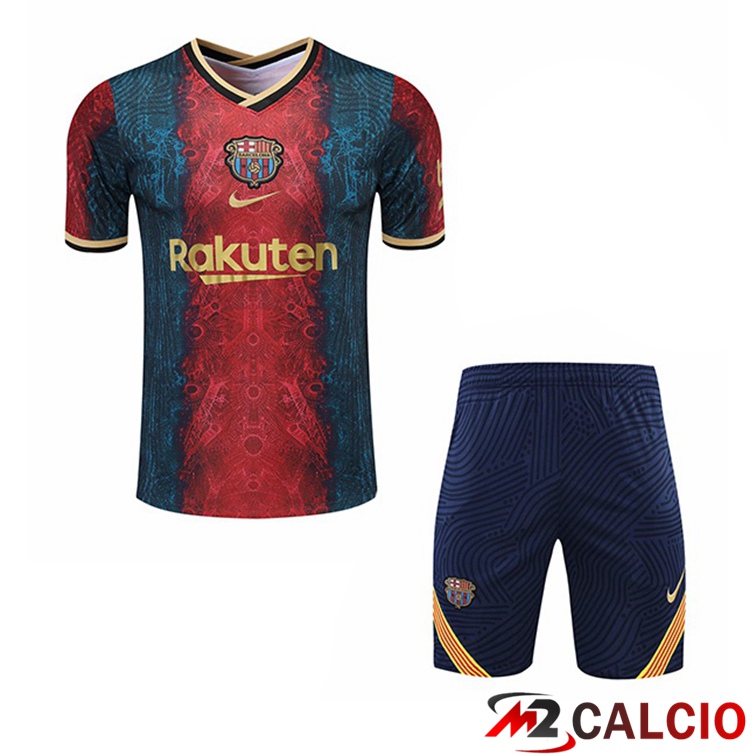 Maglia Allenamento FC Barcellona + Pantaloncini Blu 2021/2022