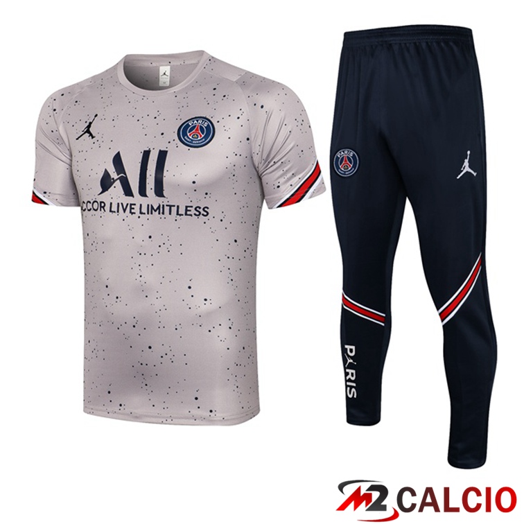 Maglia Allenamento Jordan PSG + Pantaloni Grigio 2021/2022