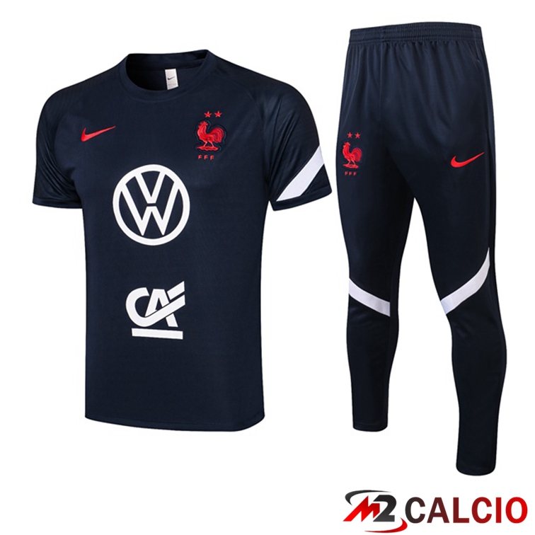 Maglia Allenamento Francia + Pantaloni Blu Reale 2021/2022