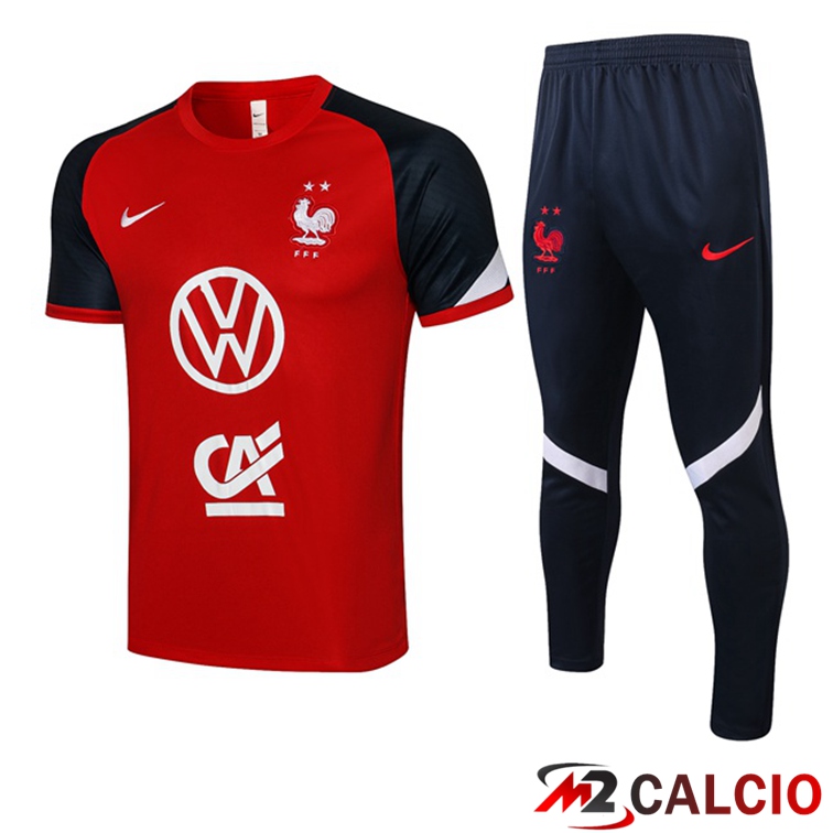 Maglia Allenamento Francia + Pantaloni Rosso 2021/2022