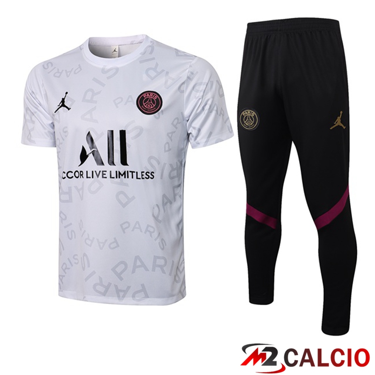 Maglia Allenamento Jordan PSG + Pantaloni Bianco 2021/2022