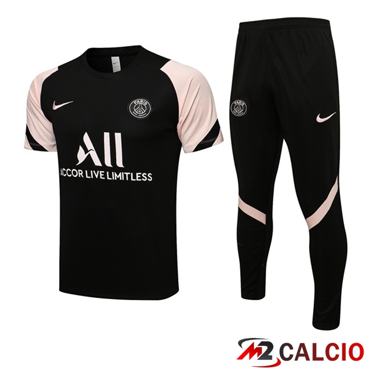 Maglia Allenamento Paris PSG + Pantaloni Nero Rosa 2021/2022