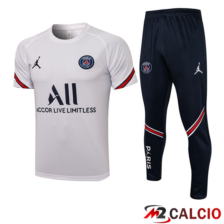 Maglia Allenamento Jordan PSG + Pantaloni Bianco 2021/2022