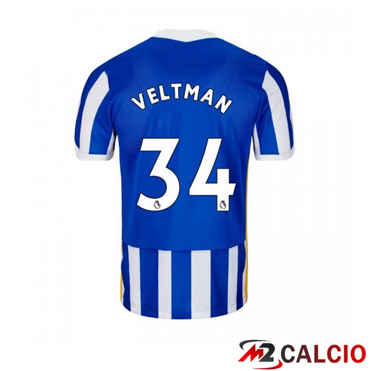 Maglia Brentford FC (VELTMAN 34) Prima Blu/Bianco 2021/22