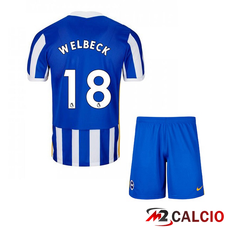 Maglia Brentford FC (WELBECK 18) Bambino Prima Blu/Bianco 2021/22