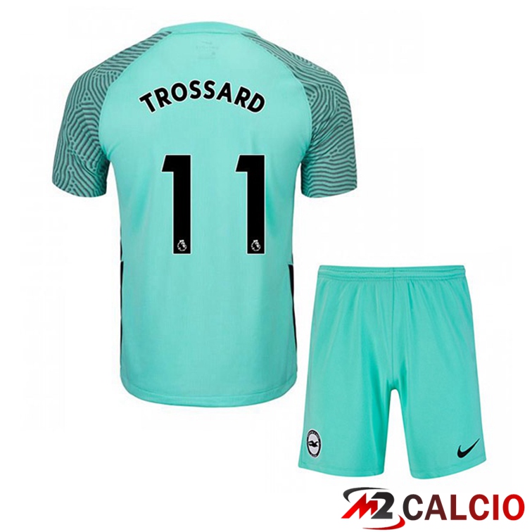 Maglia Brentford FC (TROSSARD 11) Bambino Seconda Verde 2021/22