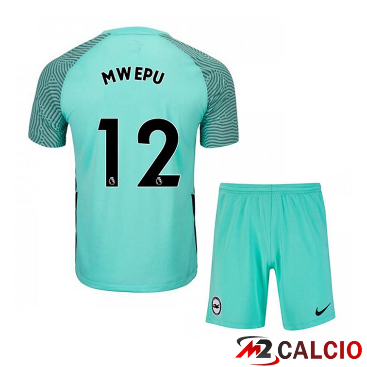 Maglia Brentford FC (MWEPU 12) Bambino Seconda Verde 2021/22