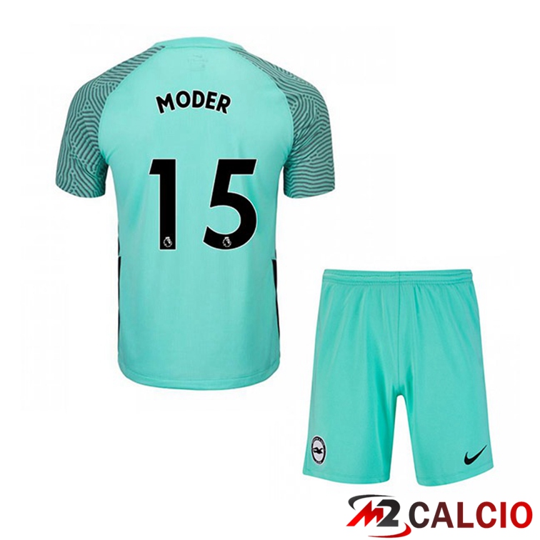 Maglia Brentford FC (MODER 15) Bambino Seconda Verde 2021/22