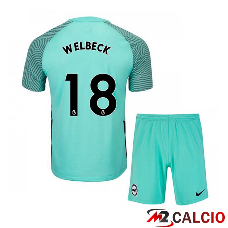 Maglia Brentford FC (WELBECK 18) Bambino Seconda Verde 2021/22
